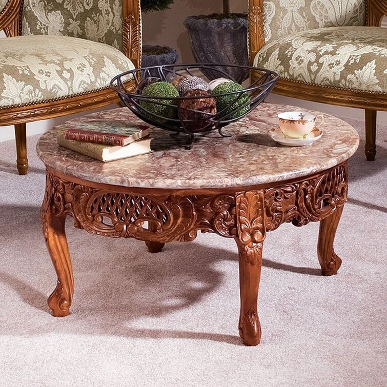 Pink marble top 2024 coffee table